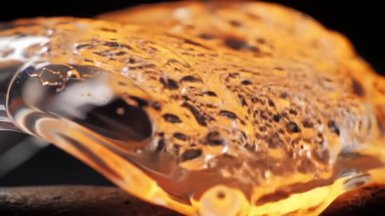 A Fascinating Journey Through Translucent Textures: Captivating Close-ups of Transitions in Color and Fluid Dynamics in Transparent Materials