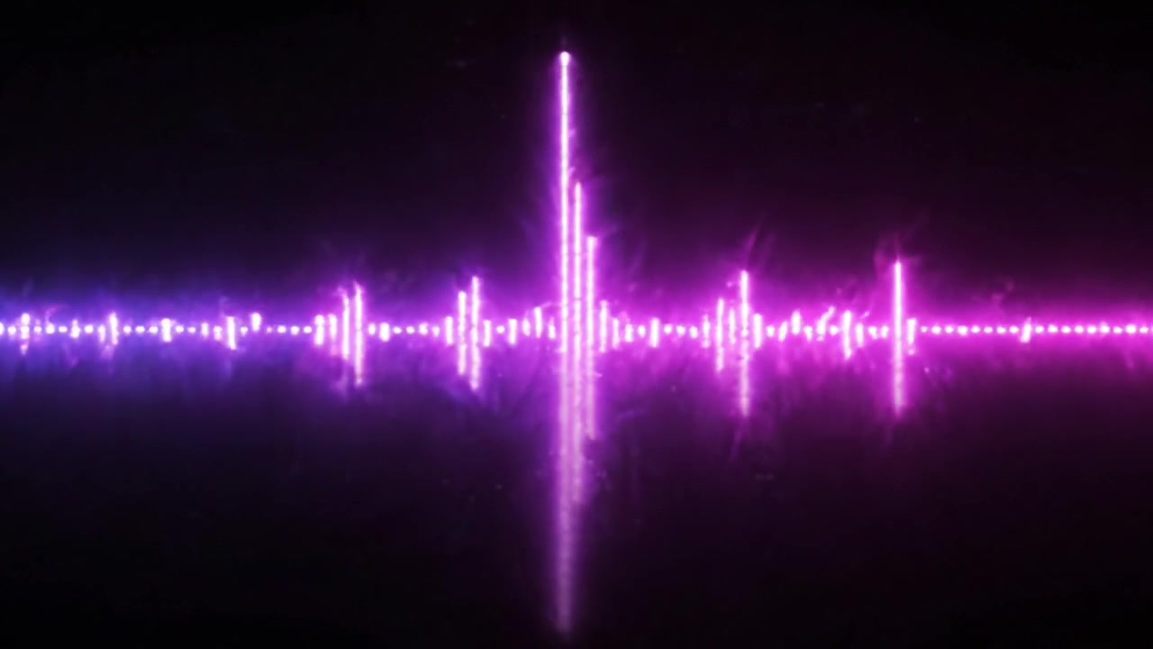 A mesmerizing transition of audio waveforms captured in vibrant electric blue and radiant magenta hues, illustrating the dynamic nature of sound frequencies and visual music representation.