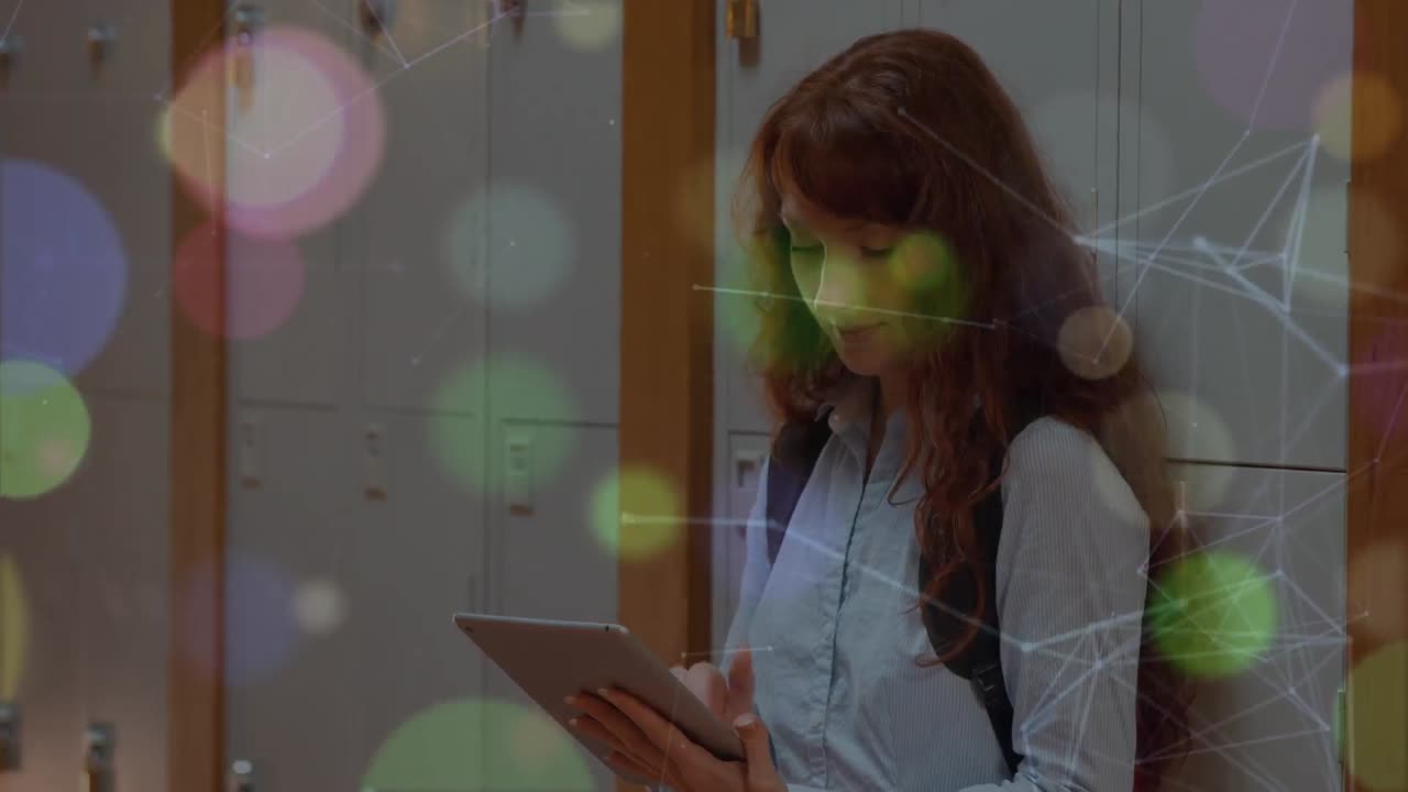 concepto de escuela, educación, aprendizaje y conexiones vídeo generado digitalmente