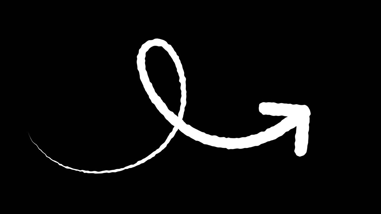 flechas transformándose y girando en bucle sobre fondo negro