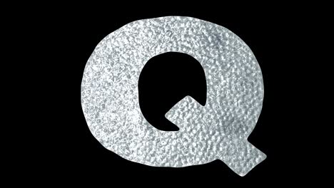 letter q - animated ice water letters concept