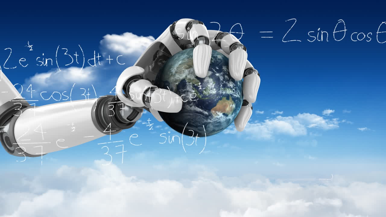 Mathematical equation and a robotic hand