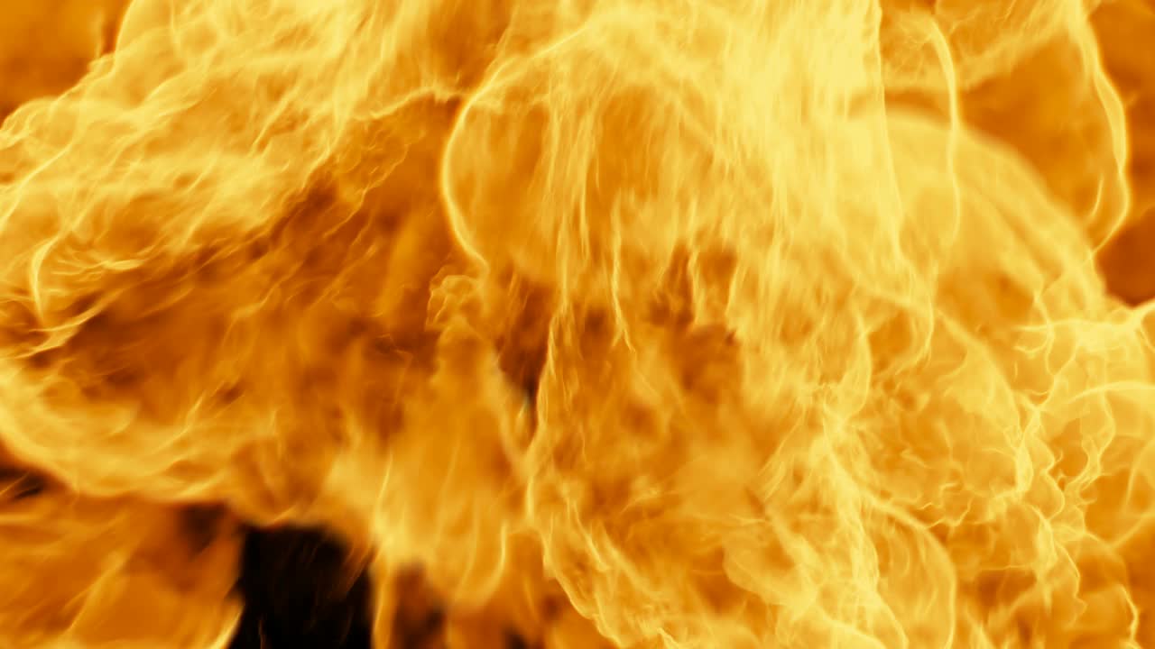 The appearance of a fiery explosion on a black background