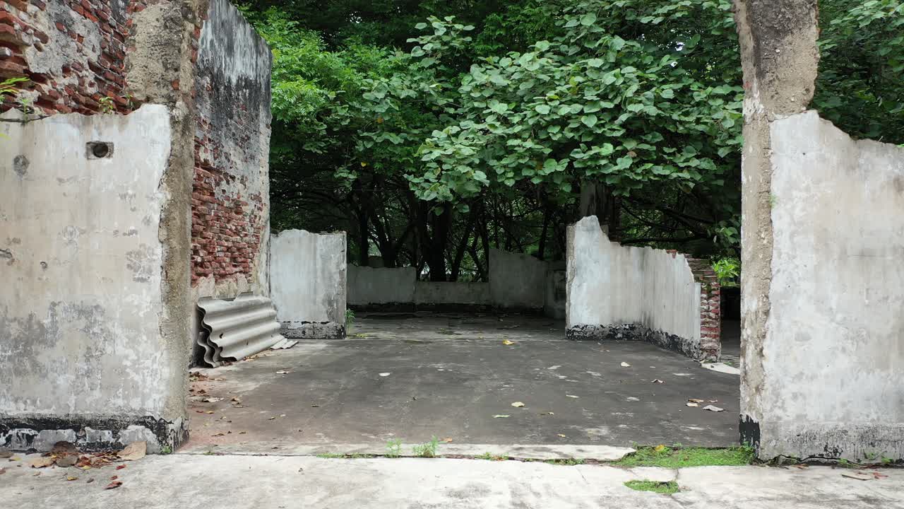Ruined Archway in a Lush Garden