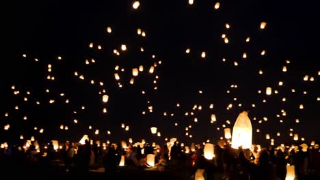 the rising of thousands of lanterns in 4k