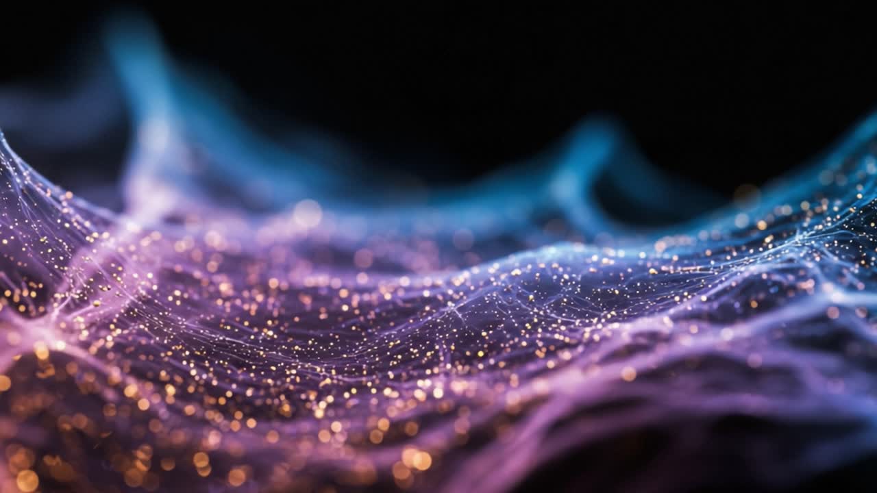 Exploring the Ethereal Beauty of a Cosmic Landscape: A Stunning Journey Through Vibrant Flows of Light and Color in a Serene Digital Universe