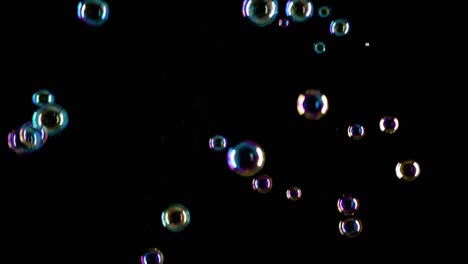 soap bubbles on black background