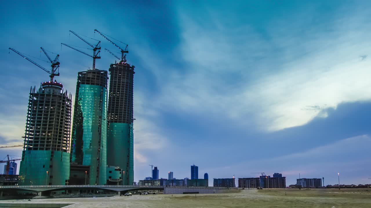 nueva construcción en bahrein - lapso de tiempo - zoom out