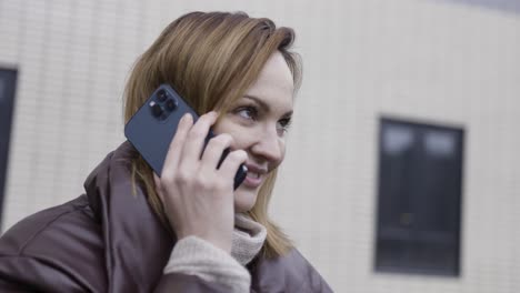 woman talking on smartphone