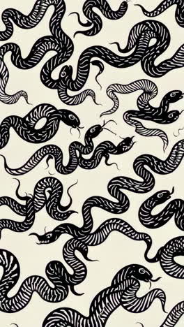black and white snake pattern