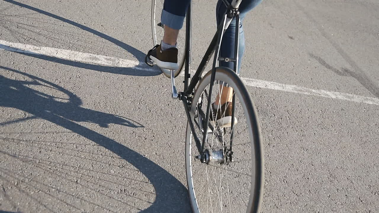 Bicycle riding on the road
