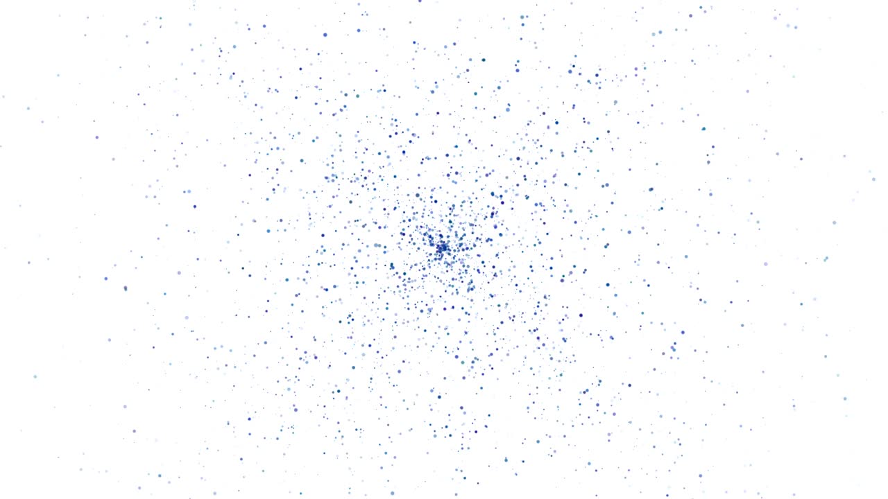 파란 입자 폭발.