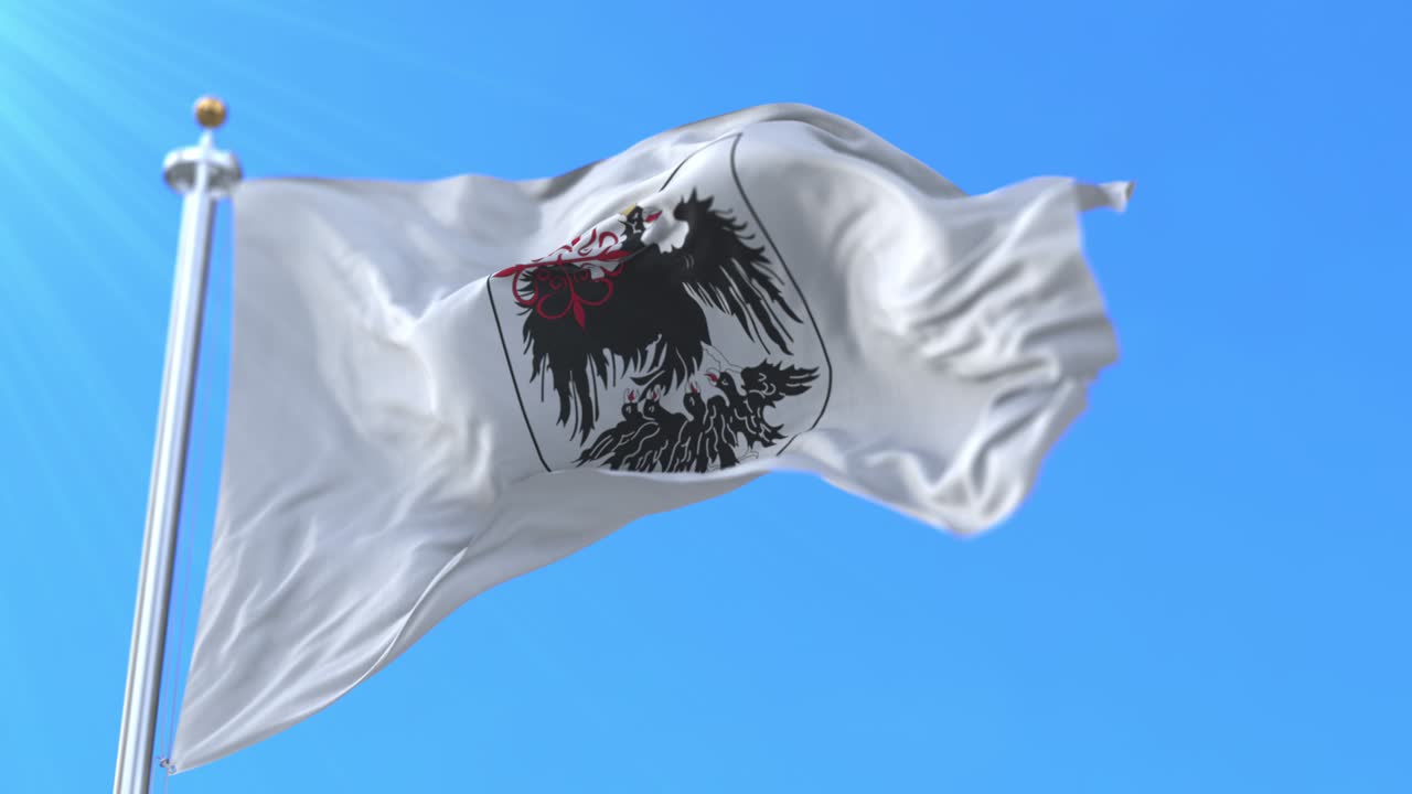 bandera de buenos aires, ciudad capital de argentina. bucle