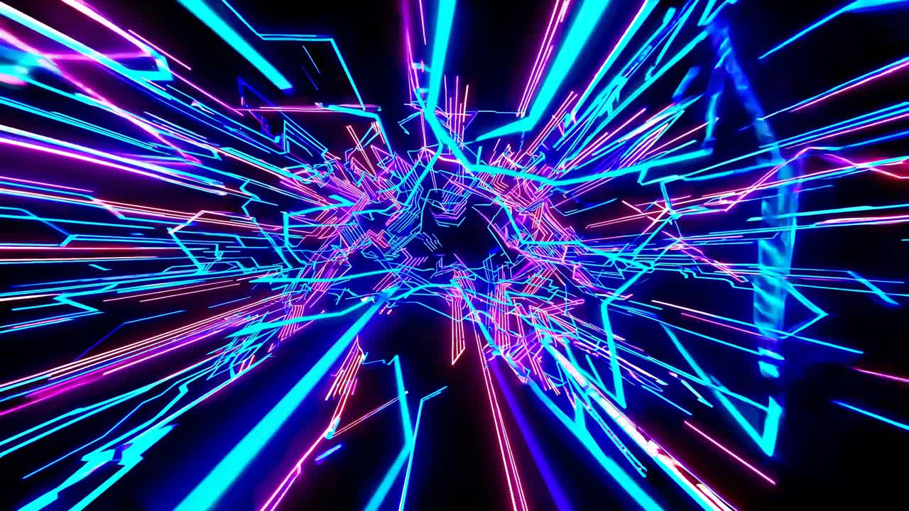 Neon Cyberpunk Abstract Visuals
