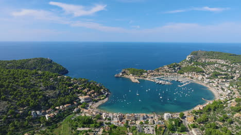 aerial view of a coastal town in spain