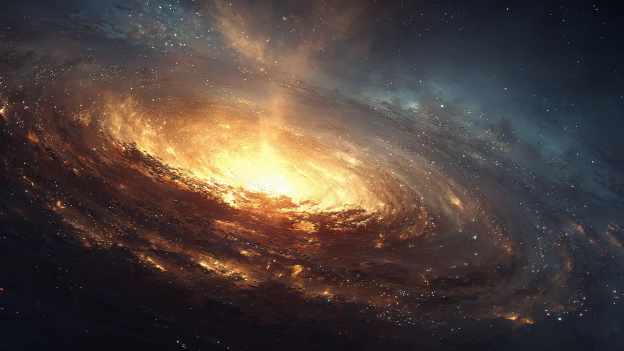 A Stunning Visualization of a Whirling Galaxy: An Exquisite Display of Cosmic Beauty and Stellar Formation Captured in Immense Detail