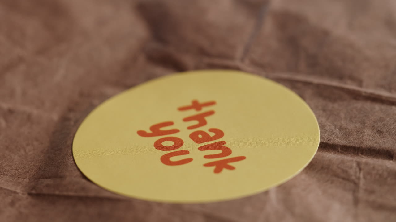 Applying a Thank You Sticker