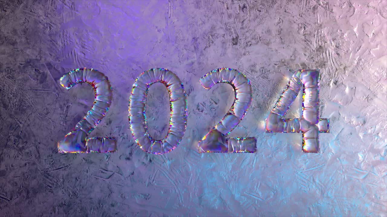 diseño de tipografía del año nuevo 2024