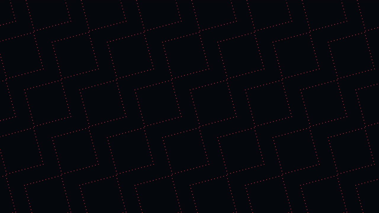 Neon squares geometric pattern with dots on dark gradient