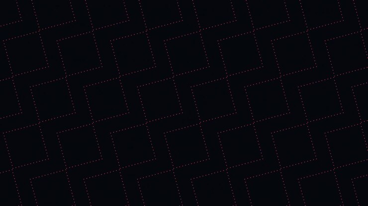 Neon squares geometric pattern with dots on dark gradient