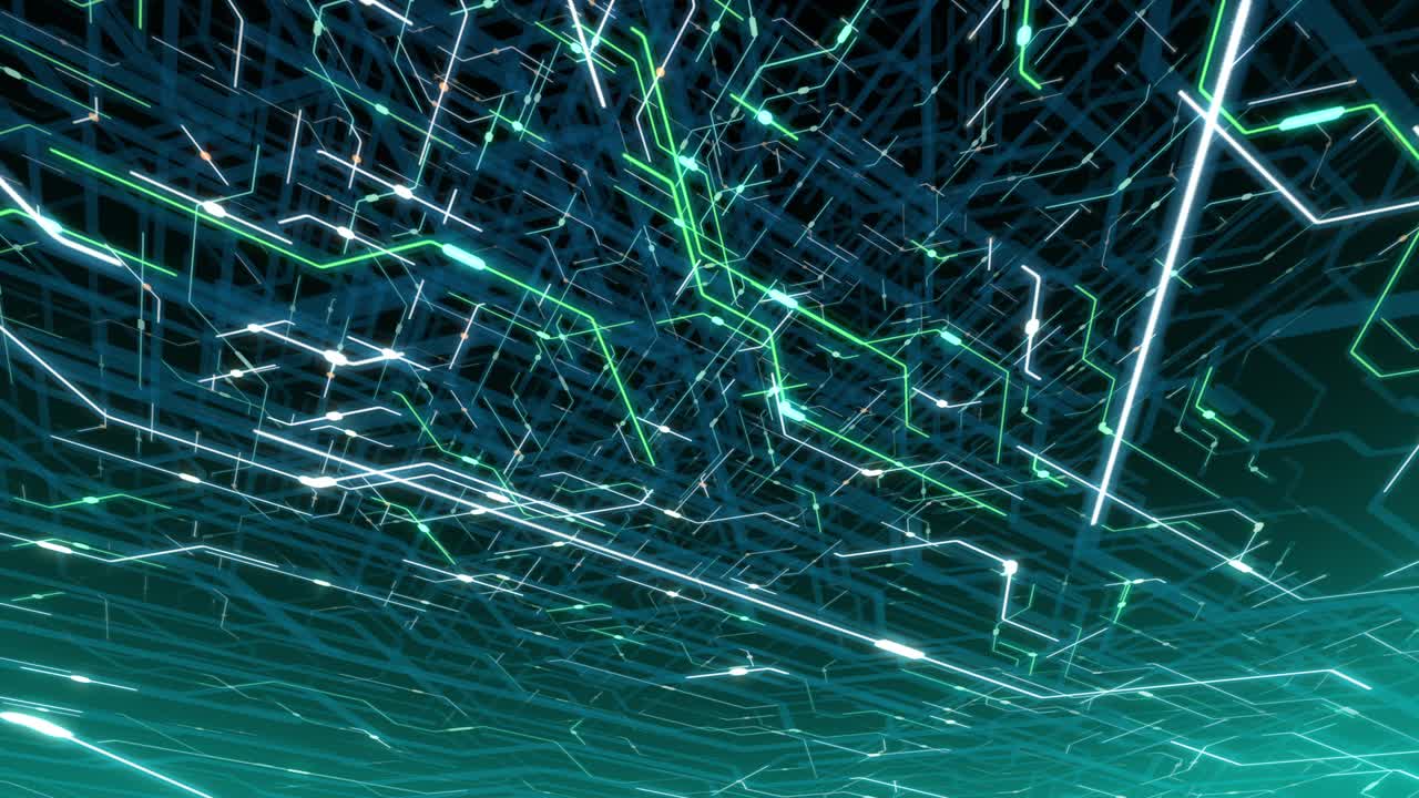 4K seamless loop of printed circuit board (PCB) in motion