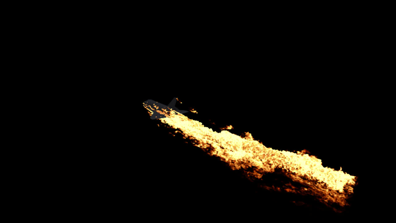 aviones en llamas en el espacio