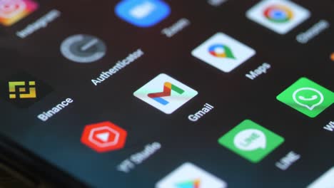 interfaz de aplicación de teléfono inteligente con toque de dedo