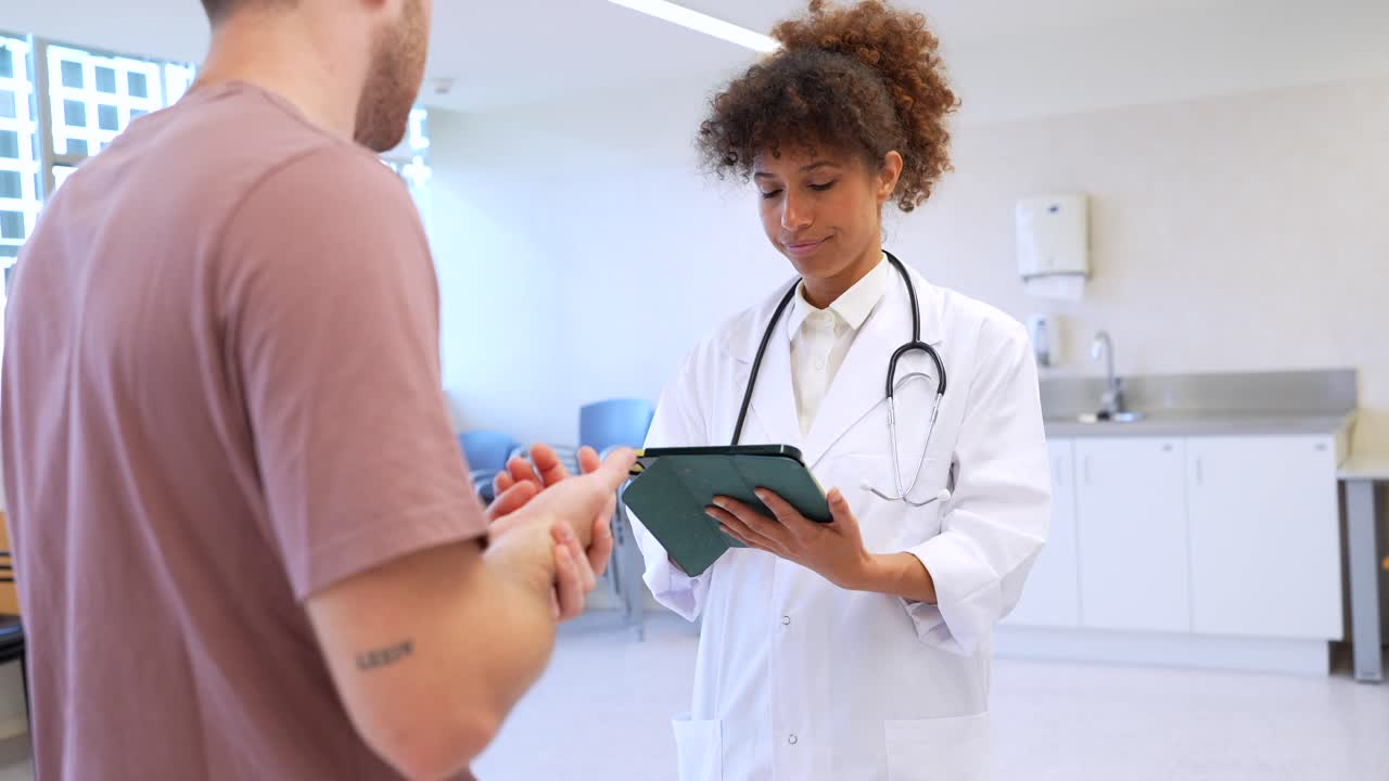 Doctor consulting with patient in clinic