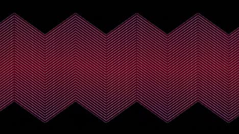 animation of thin red parallel zigzag lines slowly scrolling over black background