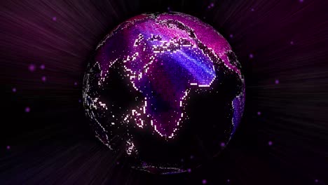 animación digital del globo terrestre girando. tecnología de fondo de noticias animación del globo terrenal.