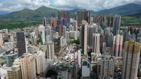 magnificent city view of hong kong island in the afternoon - aerial shot