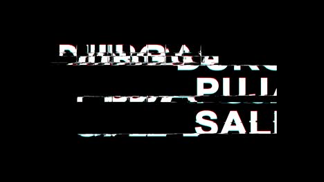 durga puja venta efecto de glitch texto distorsión de televisión digital animación de bucle 4k