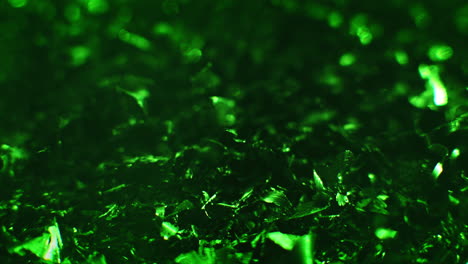 emerald color metallic raspings erratic movement