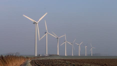 wind turbines on agricultural land near coast