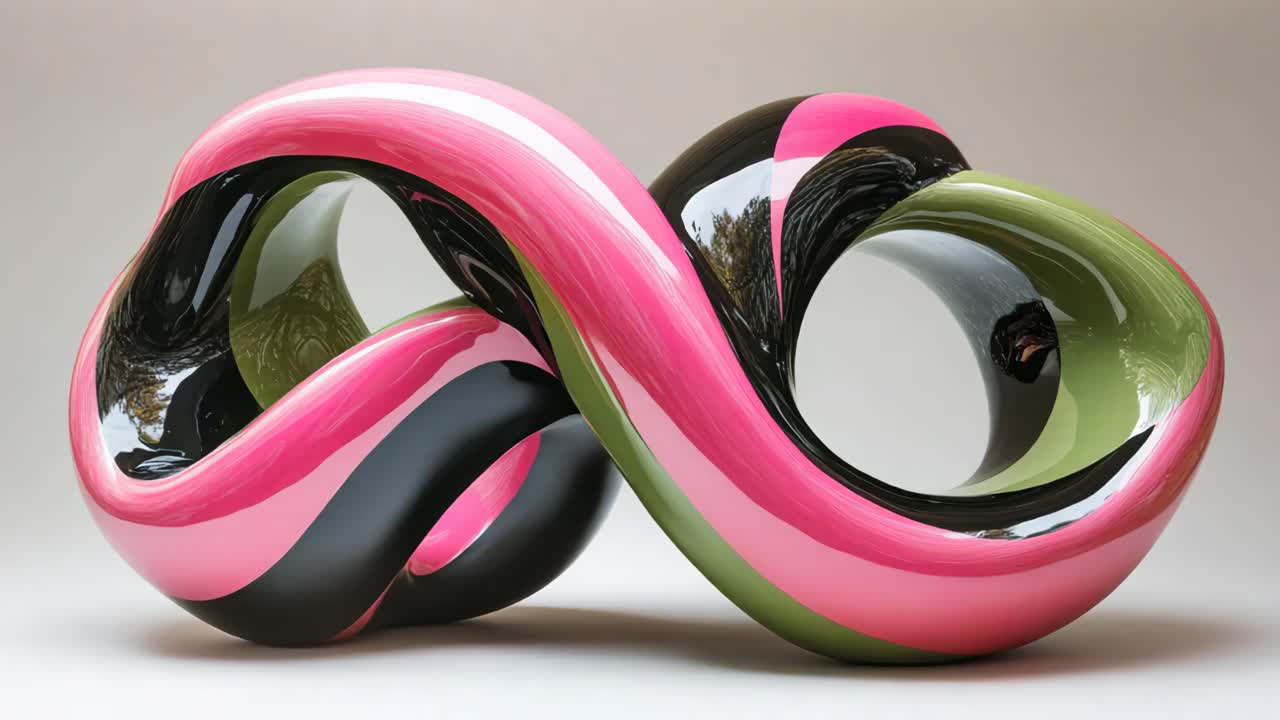 Abstract Infinity Symbol Sculpture