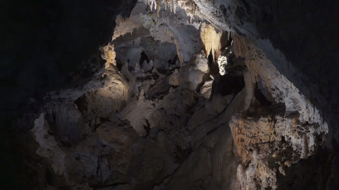 Demanovska Cave Of Liberty In Low Tatras Slovakia With Stalactites Stalagmites And Underground Waterfall Lake Most Visited Cave In Slovakia Natural Limestone Formations Captured In Cinematic 4K