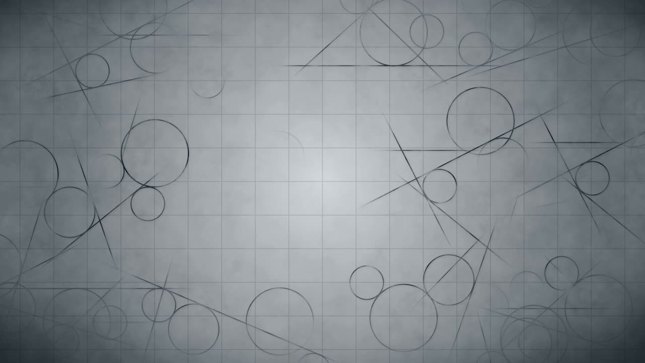 수학에서 과학적 기하학적 패턴을 가진 루프 전환 애니메이션 - 수학과 교육 배경 - 원과 선