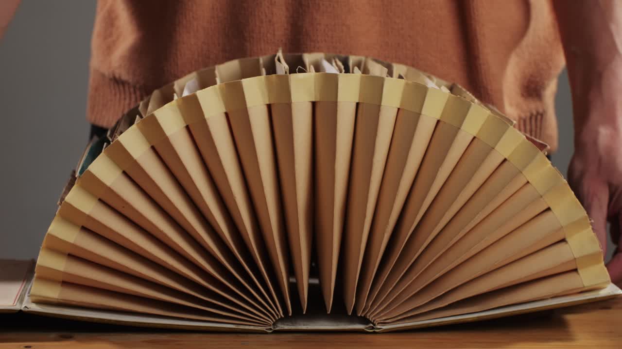 아코디언 파일을 다루는 사람