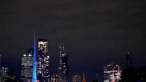 melbourne paranoma skyline timelapse at night time melbourne city night time timelapse