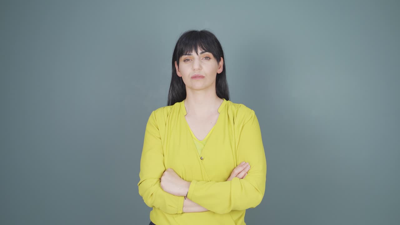 자만심 많은 오만한 여자.