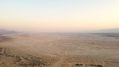 Wide-view-from-a-drone-of-the-entrance-to-the-desert-of-laguna-salada,-mexicali-baja-california,-route-of-the-crossing-of-migrants-through-the-desert-towards-calexico