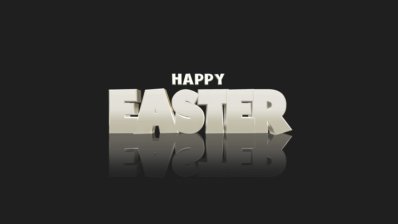 Testo Buona Pasqua in stile cartone animato su sfumatura nera