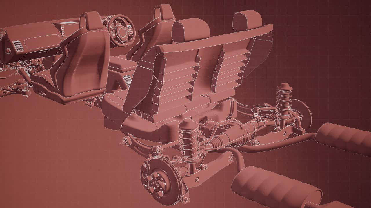 motor y otras partes visibles en el coche