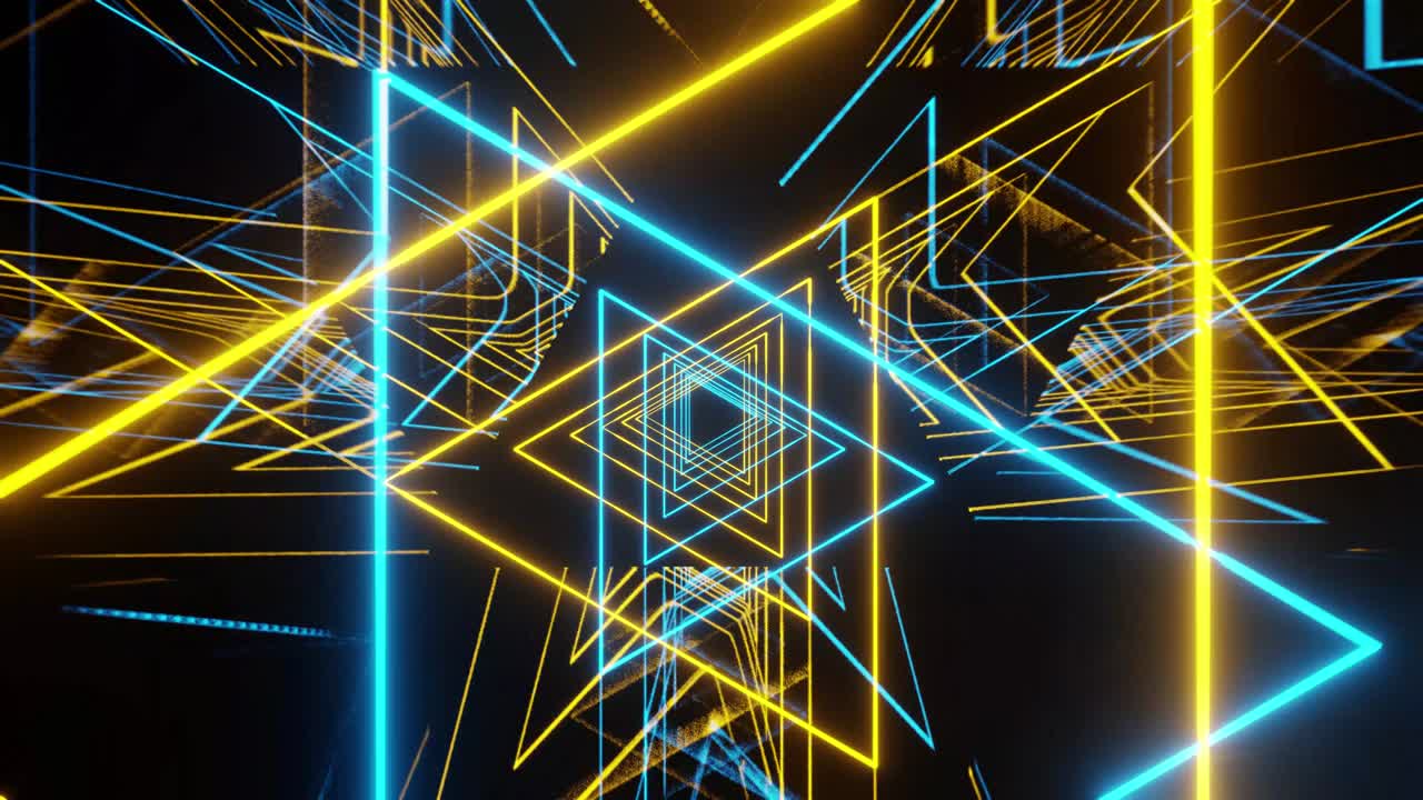triangoli neon di festa sfondo vj loop
