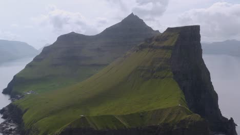 kalsoy island in the wild faroe island near trollanes, denmark