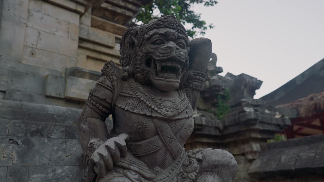 Bali Uluwatu statue round shot recorded by a Sony A7IV mirrorless camera with a 16-35 f2.8 GM lens.
