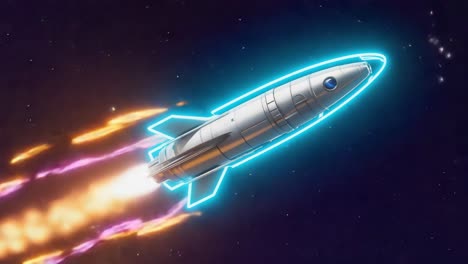 rocket launching into space