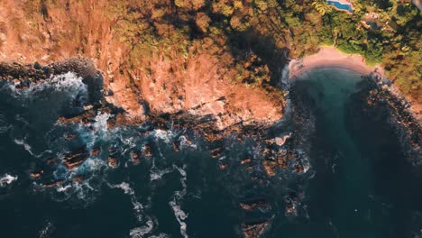 Luftaufnahme-Mit-Drohne-über-Den-Küsten-Von-Mexiko