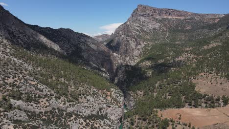 Canyon-landscape-above-video-by-drone,-breathtaking-landscape-video-shot-by-drone-within-borders