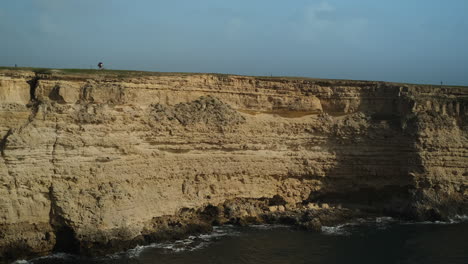 coastal cliff with person